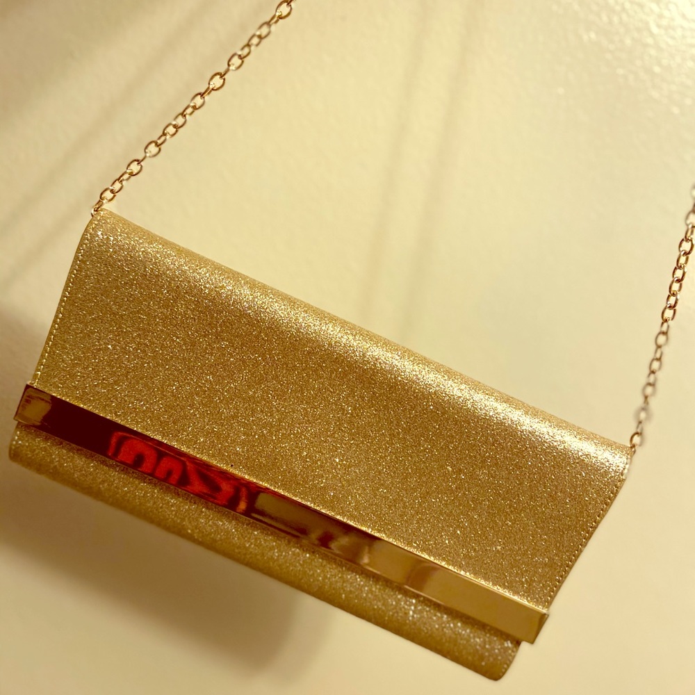 Shiny Gold Clutch by Aldo!